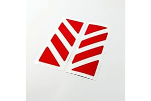 2pcs Adhésif Réfléchissant Compatible avec Givi Top Case Trekker Outback Monokey, Aluminium Top Case 37 42 48 L (Rouge)