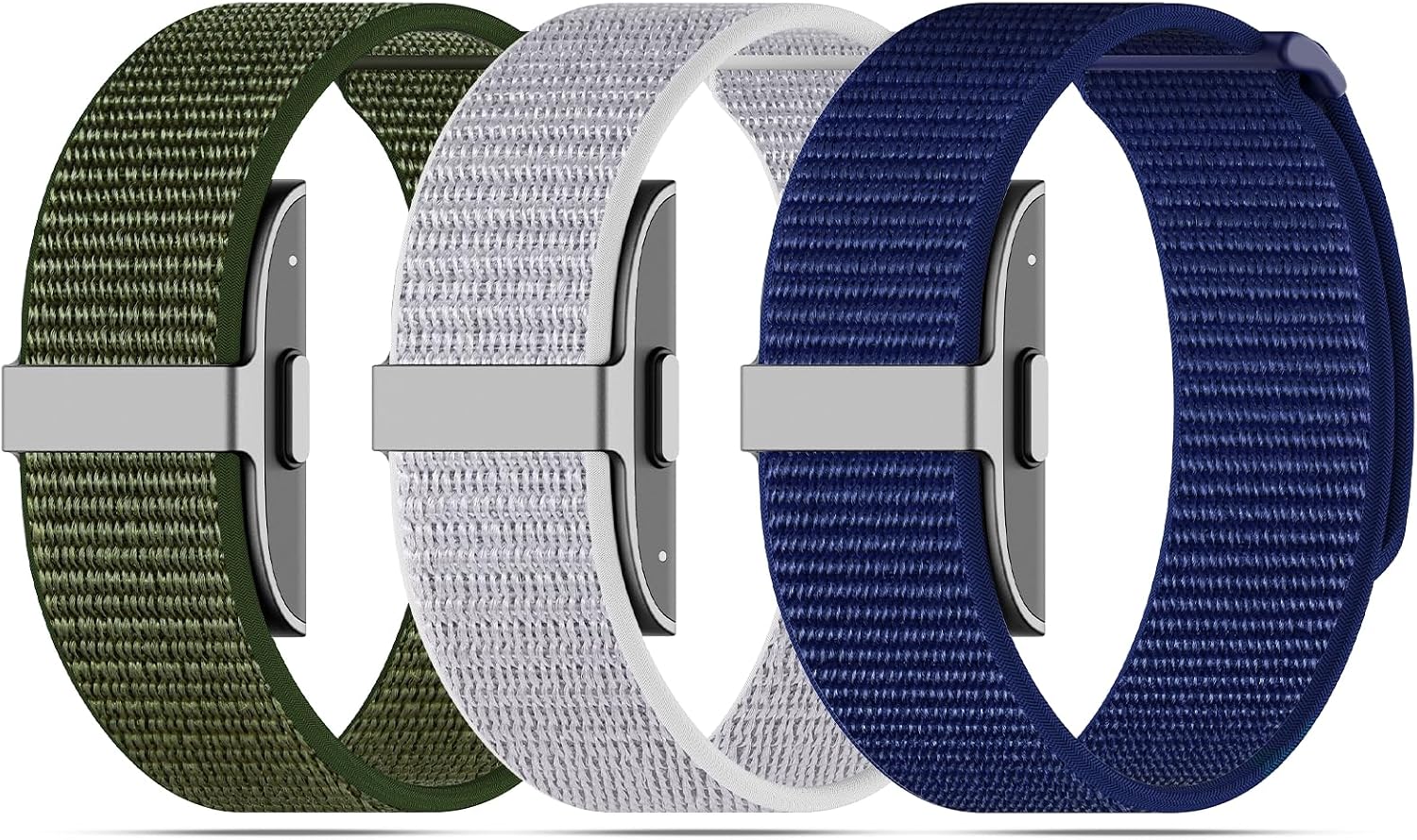 ZOOROO 3-Pack Nylon Loop Sport Replacement Bands Compatible with Hume Health Band, Soft Breathable Adjustable Wrist Band for Hume Band Replacement Strap Wristband for Fitness Tracker Women Men