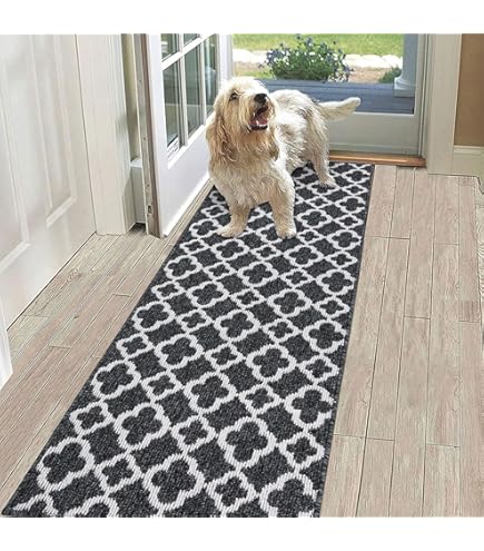 COSY HOMEER Keukentapijt, 2 stuks, wasbaar, antislip, keukenloper, tapijtloper, voor keuken, hal, woonkamer (50 x 75 cm 50 x 120 cm, zwart COSY HOMEER Keukentapijt, 2 stuks, wasbaar, antislip, keukenloper, tapijtloper, voor keuken, hal, woonkamer (50 x 75 cm 50 x 120 cm, zwart