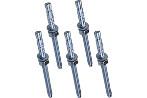 AERZETIX - C54020-5x Boulon Vis d’ancrage filetage long, Goujon à expansion - M10x130mm - en acier zingué - pour béton, pierre