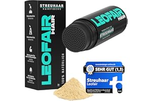 Leofair Haarverdichtung - 100% natürlich - Streuhaar für volles und dichtes Haar in Sekunden! Schütthaar in Premium Friseurqualität - 28g - Perfekter Look für Männer & Frauen (Hellblond)