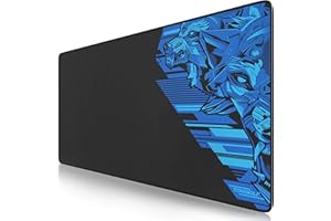 TITANWOLF - XXL Tappetino per Mouse da Gioco - Gaming Mousepad Extra Grande 900 x 400mm - Pad con Base in Gomma Antiscivolo - Spessore 3mm - Design Vector Blue