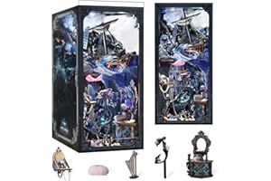 MiniCity Book Nook Kit de Construction pour Maison de poupée Miniature 3D avec éclairage LED