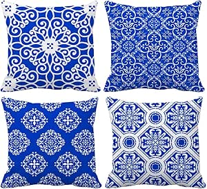 blue cushion covers amazon
