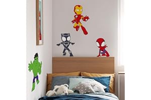 Komar Wandtattoo - Spidey and His Amazing Friends Power Group - Größe 50 x 70 cm - Marvel, Wandsticker, Kinderzimmer, Aufkleber, Bunt