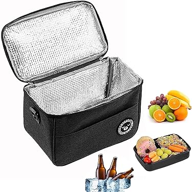 Draagbare lunchtas voor dames - geïsoleerde koeltas van 85 l, waterdicht en stijlvol