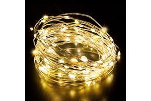 Desiretech – 50 LED Battery-Powered Christmas Fairy Lights – 5M Copper Wire Waterproof String Lights for Christmas Tree Decorating, Festive Indoor Holiday Décor, Winter Parties, Seasonal Events