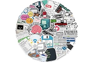 QXWUYAZBRYL 2 X 50 Piezas Pegatinas de programador, Programador Pegatinas para Portátil, pegatinas con Temática De Programador, programado Pegatina de Vinilo, para niños y adolescentes pegatina