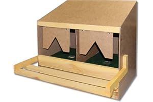 HEKA - Laying Nest, 2 Top (with Slanted) for Large Breeds of Chickens with Lying Nest Mats