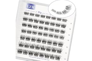 LZM Einzelne Wimpern Fake Lashes 8-14mm C Curl Falsche Wimpern Natürlicher Look Wiederverwendbar KünstlicheWimpern Einzeln DIY Cluster Wimpern (Clasica-mix)