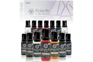 Gaahleri Kaleido Clear Colors 12-färgs Airbrushfärgset för Gundam, Gunpla och modellbygge – Vattenbaserad akryl, förtunnad, h