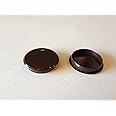 Hinge and Bracket Supplies 10 x 35mm Cabinet Hinge Hole Covers Dark Brown