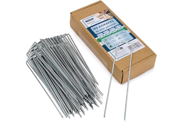Piquets de Fixation Acier Galvanisé Flandria : avis, prix 2026 ✅ Flandria – Lot 100 Piquets de Fixation Acier Galvanisé 170 mm x 35 ...