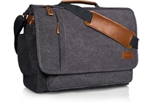 Estarer 17.3 Inch Laptop Bag Mens Messenger Shoulder Bag for Work Office