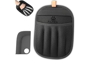 PILPOIL Gant Anti Poils Animaux & Brosse Chat Chien – Ramasse Poils, Bouloches & Peluches – Électrostatique pour Canapé, Tapis, Voiture & Vêtements – Kit Magique Réutilisable + Mini raclette