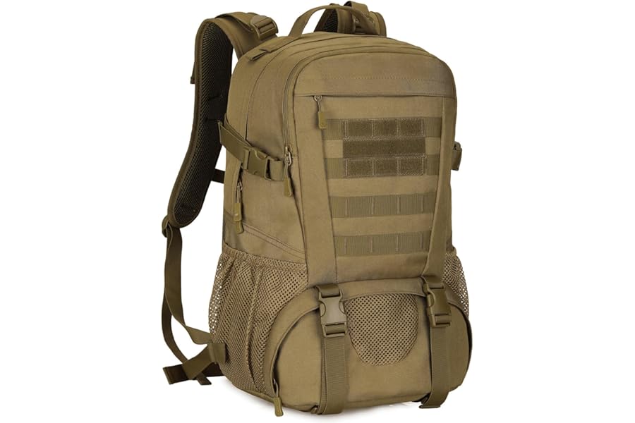 YuanWen Tactical Backpack 40L Hiking Backpack Military Rucksack Motorcycle Backpacks Molle Army Daypack Bag for Men Women Travelling Cycling Camping Trekking Hunting Fishing