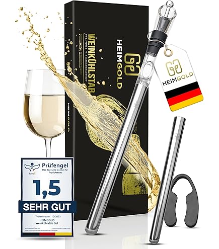 Weinkühlstab Edelstahl - MHC Bar'n'more Weinkühler Mit Ausgießer Set