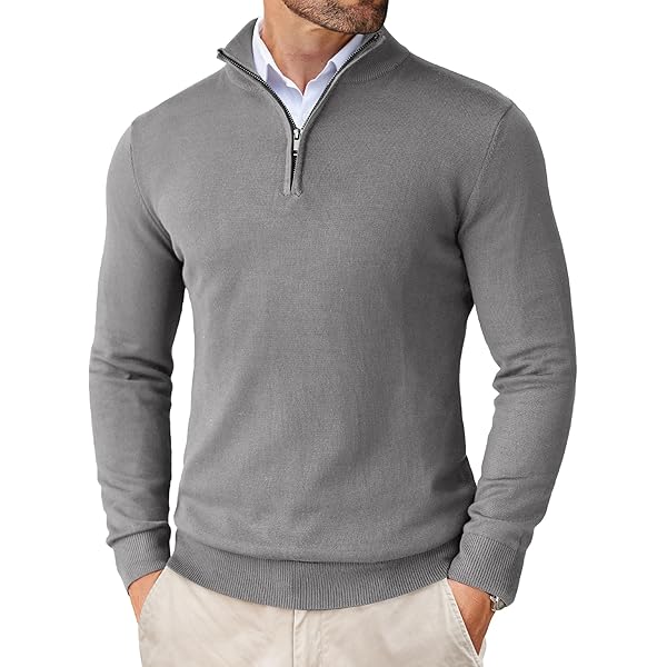 Pull Col Roulé Homme COOFANDY – Coupe Slim, 100% Polyester, Manches Longues, Motif Torsadé (couleurs Classiques)
