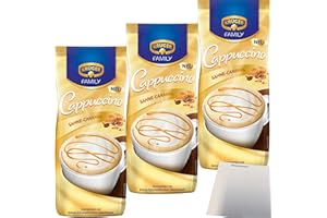Krüger Family Lot de 3 sachets de crème cappuccino et caramel (3 sachets de 500 g) + bloc usy