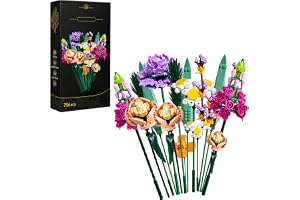 Prplet Flower Bouquet Building Blocks Set | Botanical Artificial Flower Decor Toy (756 Pieces) | DIY Creative Brick Bouquet for Home & Office Decoration