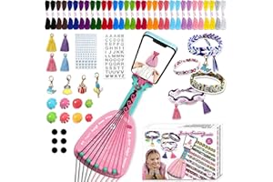 SIUHEN Kit Braccialetti Amicizia Fai da Te Bambina, con 50 Fasci di Fili e Porta Cellulare Set Crea Ragazza Realizzazione Dell Bracciale Macchina Regalo 6-12 anni Femmina Giochi Creativi Creare Bambini