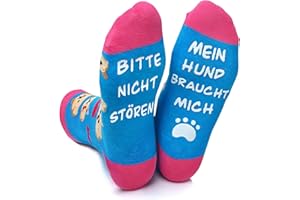 ANOTION Lustige Socken Für Haustierliebhaber, Originelle Geschenke Für Hundeliebhaber, Baumwollsocken, Rutschfeste Socken, Wintersocken Für Damen Und Herren