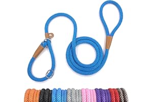 lynxking Schleppleine für Hunde Hundeleine Retrieverleine Führleine Zugleine für kleine mittelgroße große Hunde (Blue, Zugstopp-1.3cm x 150cm)