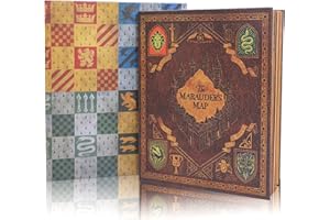 FEIYU BUY The Marauder's Map Album Mappa del Marauder Incantato, 11x9,6", 132 pagine,ispirato a 4 Scuole di Magia.Copertina rigida.ideale per anniversari,viaggi e regali di coppia(Libro del Mondo Magico)