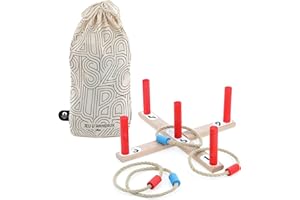 Vilac - Sonderedition für die Olympischen Spiele 2024 - Ringspiel - Offizielles Partner für Kinder ab 5 Jahren - Einzigartiges Spielzeug, 240900, Beige