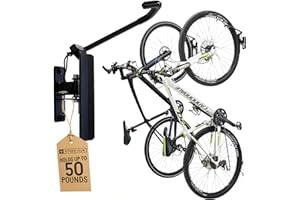 StoreYourBoard 2-Bike Swivel Rack – Wall Mounted Garage Bike Storage, Vertical Hanger with 120° Swing Design & Stopper, Space-Saving Indoor Wall Mount – Fits Kids Bikes, BMX & More – Black