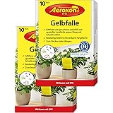 Aeroxon – Gelbfalle, Gelbtafeln, 40 kleine Gelbsticker, 20 große teilbare Leimtafeln, perfekt bei Ungeziefer, Zuhause und auf