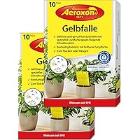 Aeroxon – Gelbfalle, Gelbtafeln, 40 kleine Gelbsticker, 20 große teilbare Leimtafeln, perfekt bei Ungeziefer, Zuhause…