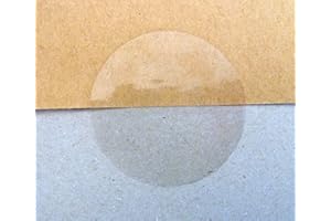Minilabel 25 mm Round Gloss Seals Stickers - Clear Transparent (Pack of 102 Labels)