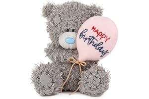 ME TO YOU BEAR Me to You Tatty Teddy 10cm Happy Birthday Bear Holding Balloon - Official Collection, Grey