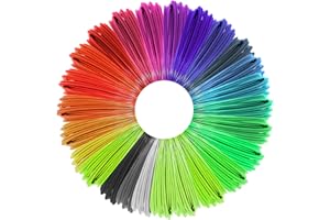 Justech 3D Stift Filament PLA, 3D Stift Nachfüller, 3D Print Filament, 25 Farben (5 Meter Jede Farbe), 3D Pen Filament, 3D Stifte Farben 1,75mm für ODRVM, Tecboss, Lovebay, 3D Stift, 3D Druck Stift