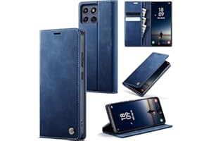 owlhold Handyhülle Motorola Edge 60 Fusion hülle Edge 60 klapphülle Premium PU Lederhülle RFID Faltbare Handytasche Schutzhülle Kartenfach Standfunktion hülle Motorola Edge 60 Fusion/Edge 60 -Blau