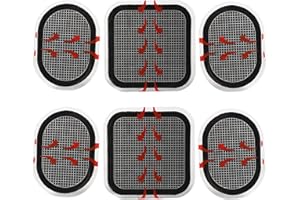 STONENECT Gel d’électrode Tampons de remplacement Électrodes de coussinets corporels Coussinets en gel à trois couches Compatible avec Slendertone Abdominal Toning Ceintures (6 Pack)