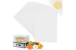KINETICKRAFT 10 Feuilles de Déshydrateur de Silicone, Antiadhésif Réutilisable Feuilles de Déshydrateur de Fruits, 38 ×28 cm, Sans BPA, Découpables, Résistantes à L'eau et à L'huile, pour Cuisson, Pâtisseries