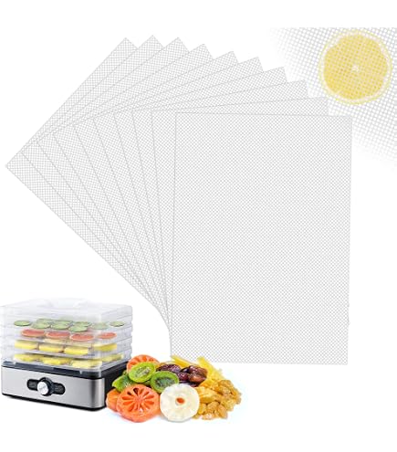 16 Pièces Feuilles Déshydrateur Silicone Antiadhésives 28.5x20cm + 25x20cm - Réutilisables Sans BPA