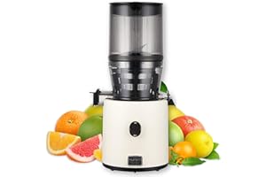 Extractor de Zumos y Verduras Prensado en Frío - Tecnología Slow Squeezing para Jugos más Saludables y Sabrosos - Limpieza Rápida y Fácil + Filtro Multifunción + Jarra 2L | HUROM