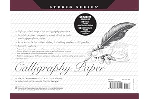 PETER PAUPER PRESS Studio Series Calligraphy Paper Pad (Set of 50 Sheets)
