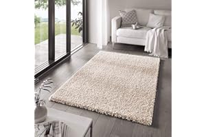 ‎TARACARPET Taracarpet Long Pile Shaggy Rug for Living Room, Modern Venezia High Pile Rug
