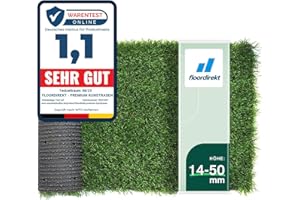 Floordirekt Premium Gazon artificiel | Tapis de gazon à roulettes | gazon de jardin et terrasse | pelouse pour balcon, | Différentes tailles et épaisseurs Nantes (hauteur : 40 mm) 100x100cm