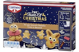 Cameo Kit per Biscotti di Natale The Taste of Christmas, Kit per Circa 25 Biscotti Natalizi da Creare e Decorare, Preparato per Biscotti Decorazioni e Stampino Inclusi nella Confezione, 379 g