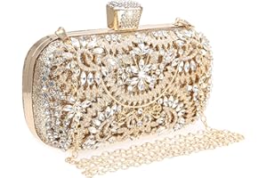 COAIMANEY Sac à main pour femme avec strass scintillants et paillettes pour soirée, mariage, bal de fin d'année
