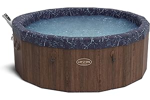 Lay-Z-Spa Toronto, 180 AirJet Plus Massage System, Foam Wall Hot Tub, 60% More Energy Efficient, Built-In Pump, Wifi Control, Includes Padded Pillows, 5-7 Person