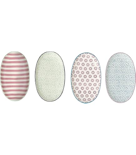 Bloomingville Cécile 3er-Set Keramik-Teller 25 cm - handbemalt