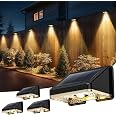 4 Lampes Solaires Extérieures étanches IP44 - 10 Modes De Couleur (blanc Chaud, Froid, RGB) - Pour Jardin, Clôture, Piscine, Escaliers - 13
