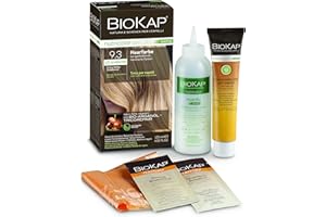 BIOKAP RAPID trwała farba do włosów 9,3 ekstra jasny złoty blond | czas działania tylko 10 minut | bio olejek arganowy – kompleks TricoREPAIR – wegańska | optymalne pokrycie szarości | do 80%