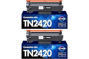 Uniwork Toner Cartridge Replacement for Brother TN2420 TN2410 Compatible with L2310D L2350DW L2370DN L2375DW L2710DW L2750DW L2710DN L2730DW L2510D L2530DW L2750DW (Black, 2-Pack)